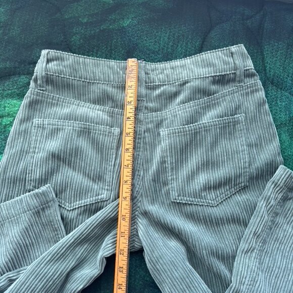 Corduroy Wide Leg Retro High Rise Foreve 21 Pants Womens Small Green Pockets y2k - Picture 7 of 13